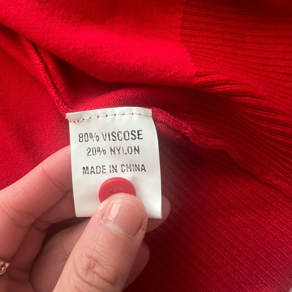 AAmilife Red Button Down Open Front Red Cardigan Size S(4) - Picture 9 of 9